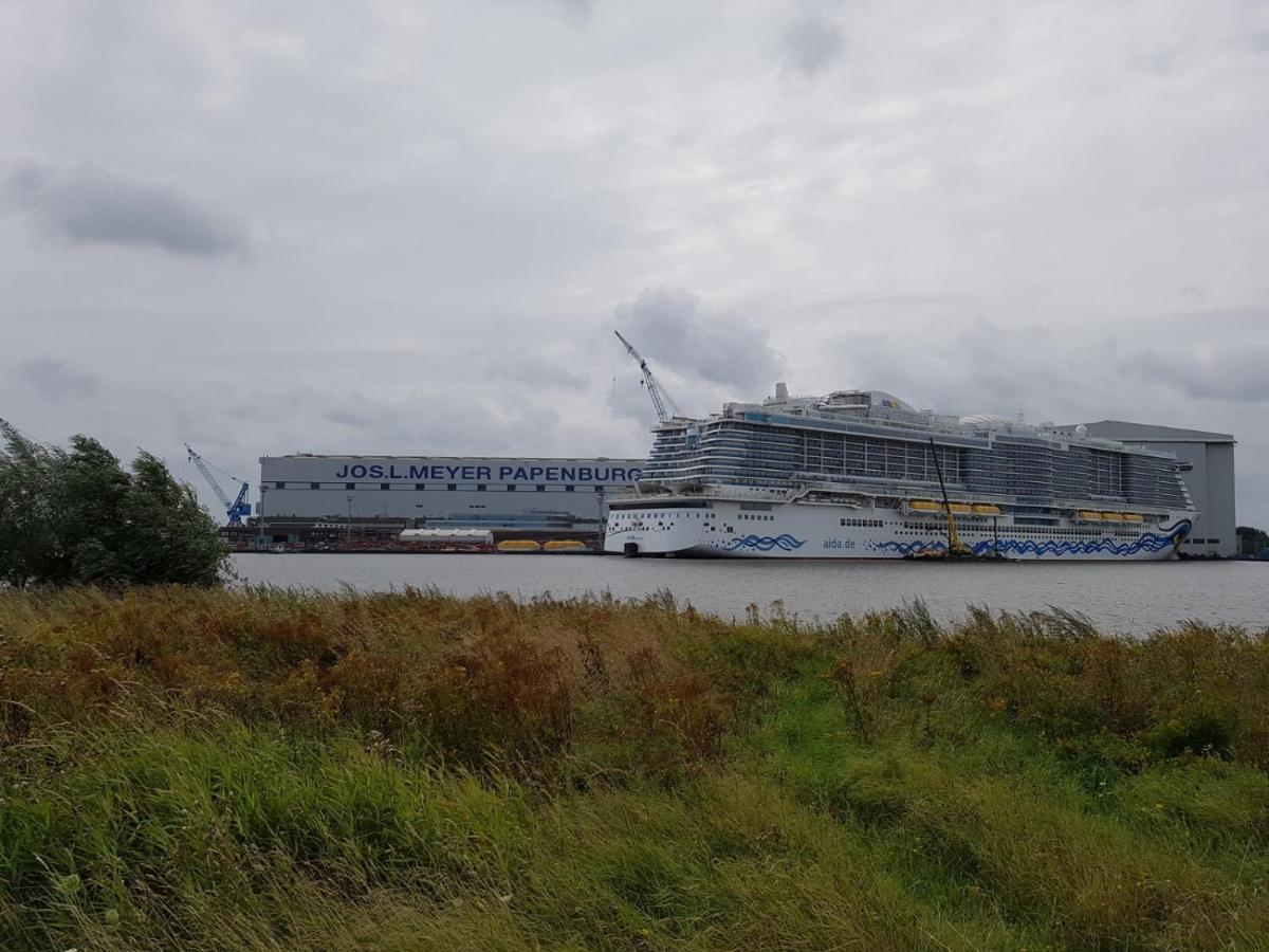Idyllisches Ferienhaus Naehe Meyer Werft Papenburg Exteriér fotografie